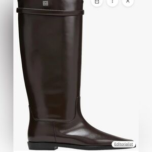 NEW toteme riding boot boot in coffee size 40